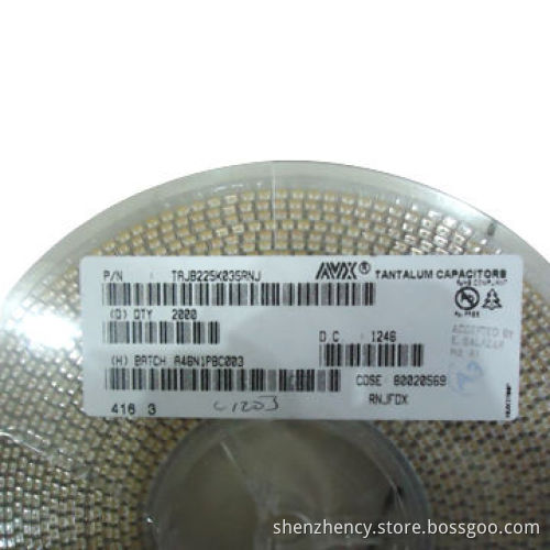 Solid Tantalum Capacitor, TAJB225K035RNJ, 2.2UF 35V 10% 1210, B Case